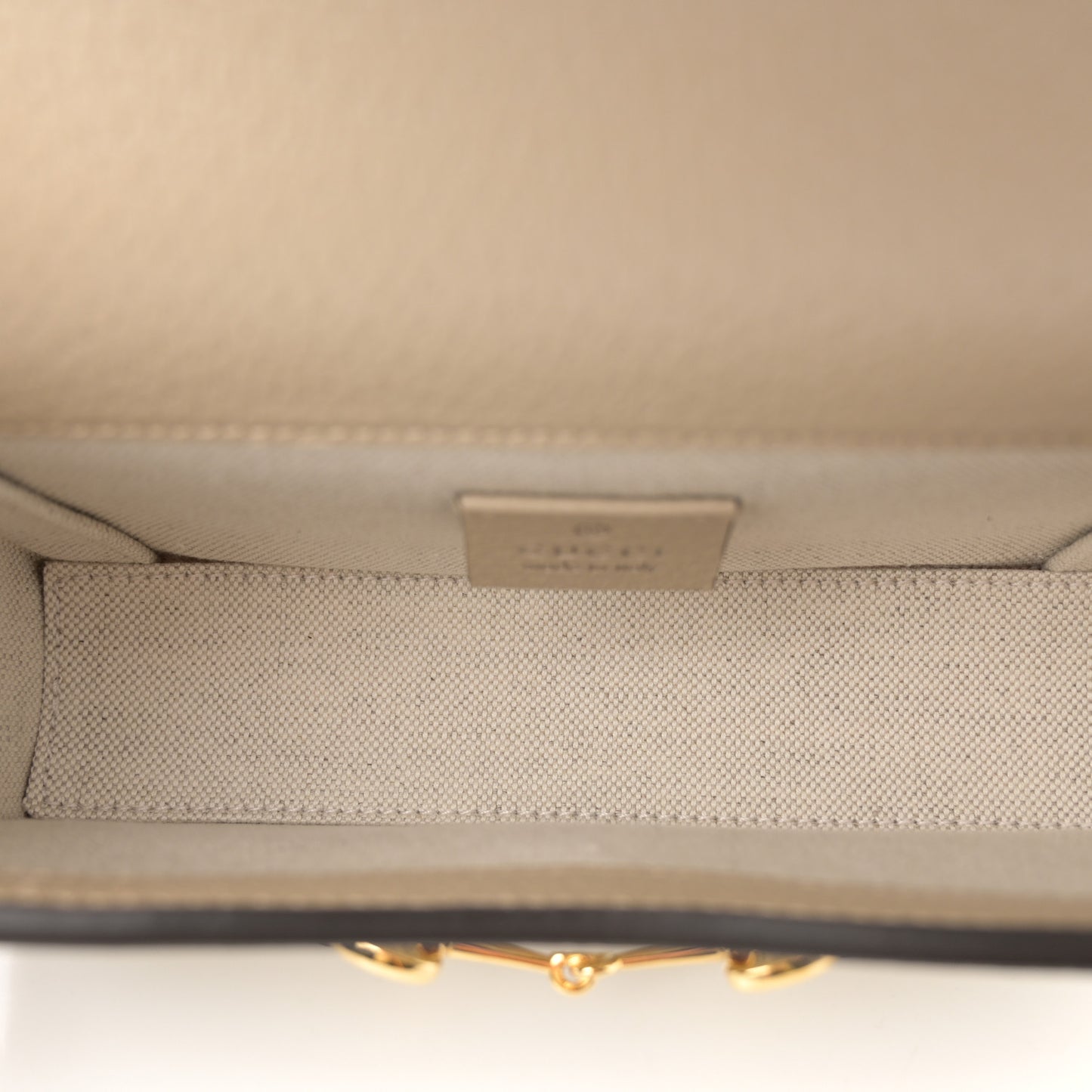 GG Supreme Monogram Textured Dollar Calfskin Mini Horsebit 1955 Shoulder Bag Beige Mystic White Oatmeal