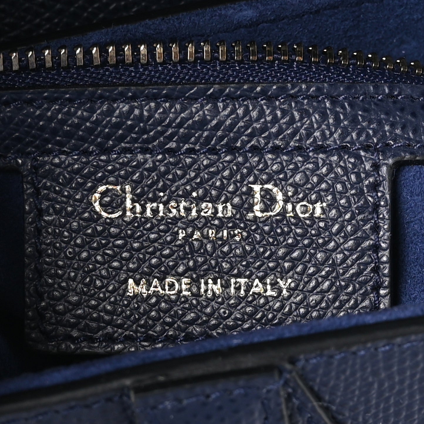 Grained Calfskin Saddle Bag Indigo Blue
