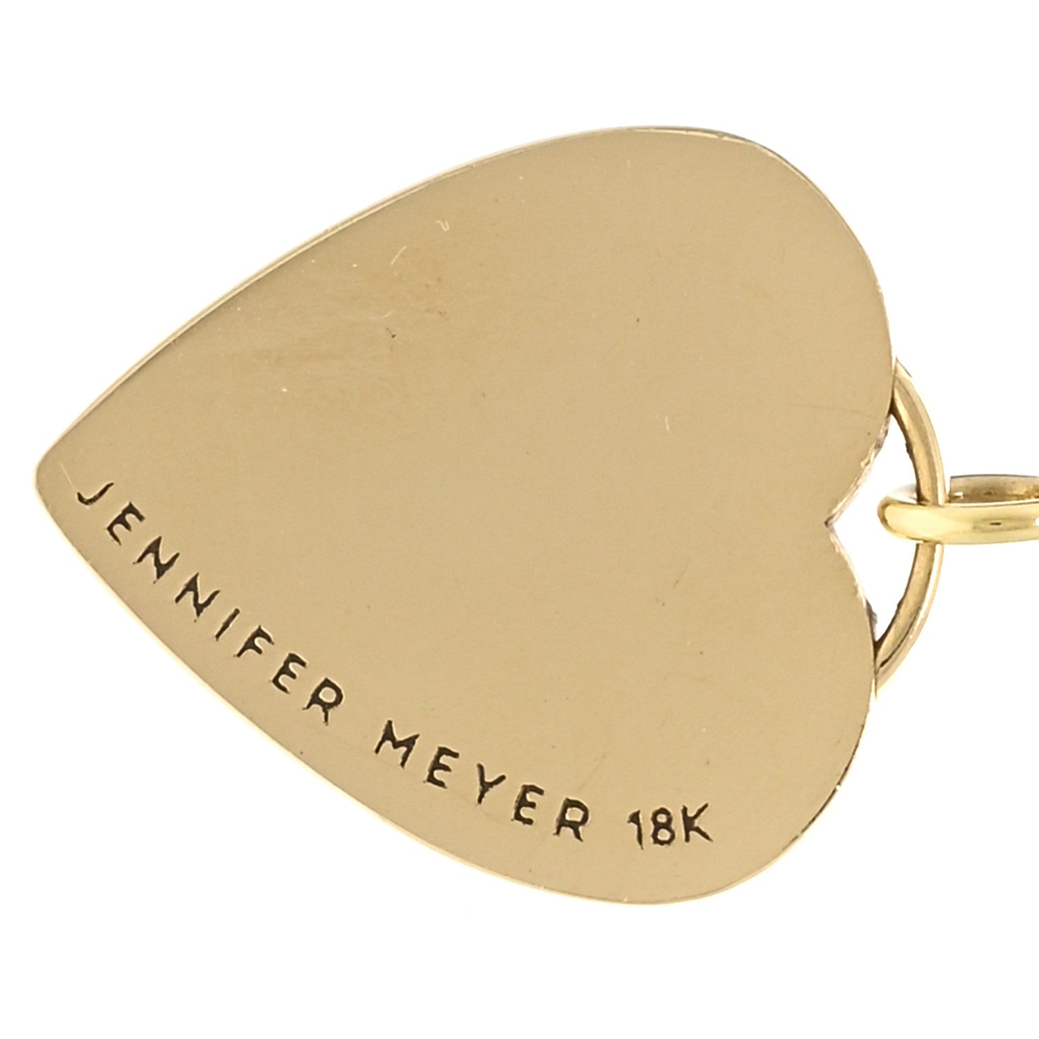 Jennifer Meyer 18K Yellow Gold Diamond Lapis Heart Pendant Necklace 4 of 4