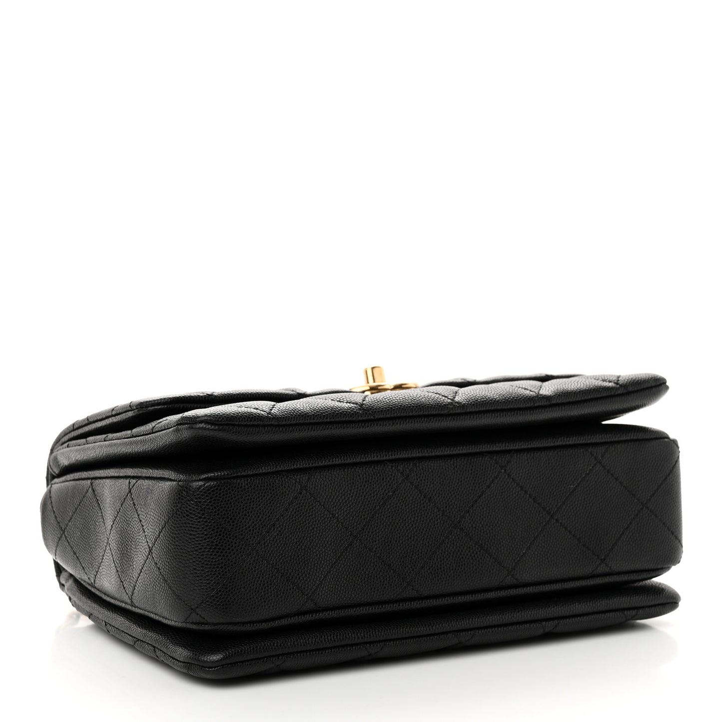 Caviar Quilted Coco First Flap Black