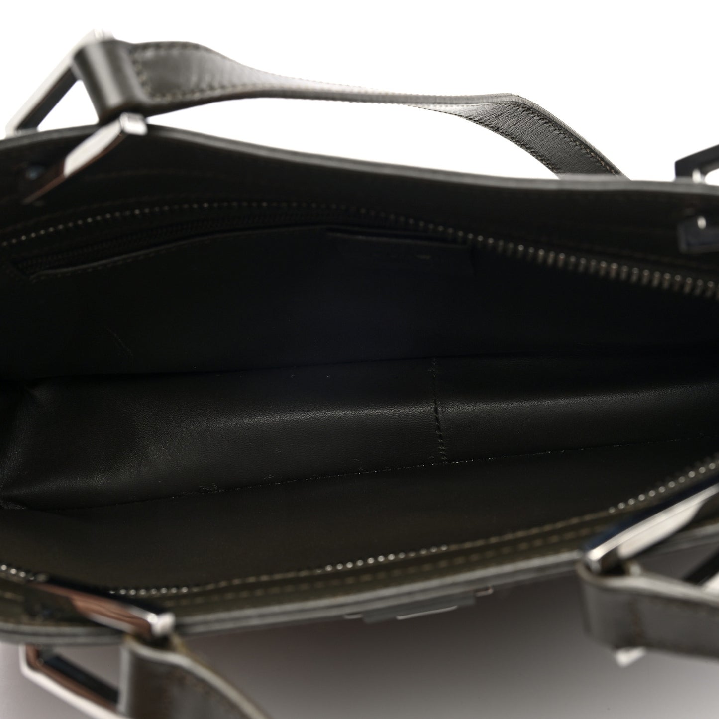 Satin Calsfkin Bardot Shoulder Bag Grey