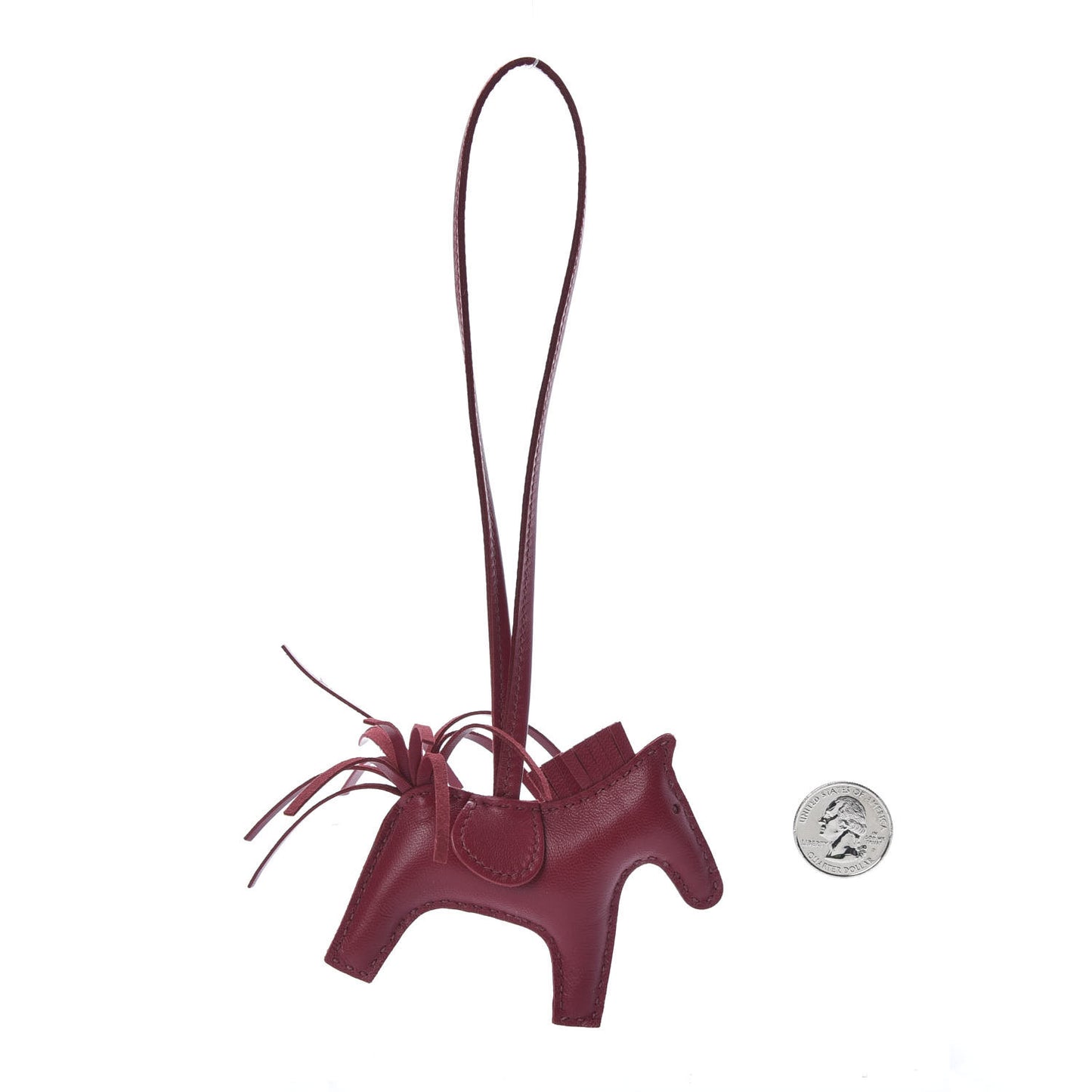 Milo Lambskin Grigri Rodeo Horse Bag Charm PM Rubis