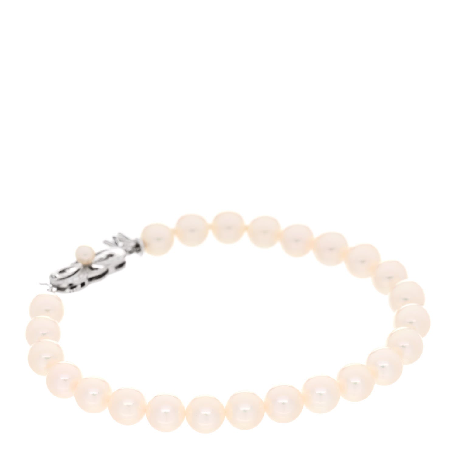 Mikimoto 14K White Gold Akoya Cultured Pearl 6.5-7mm Strand Bracelet 2 of 4