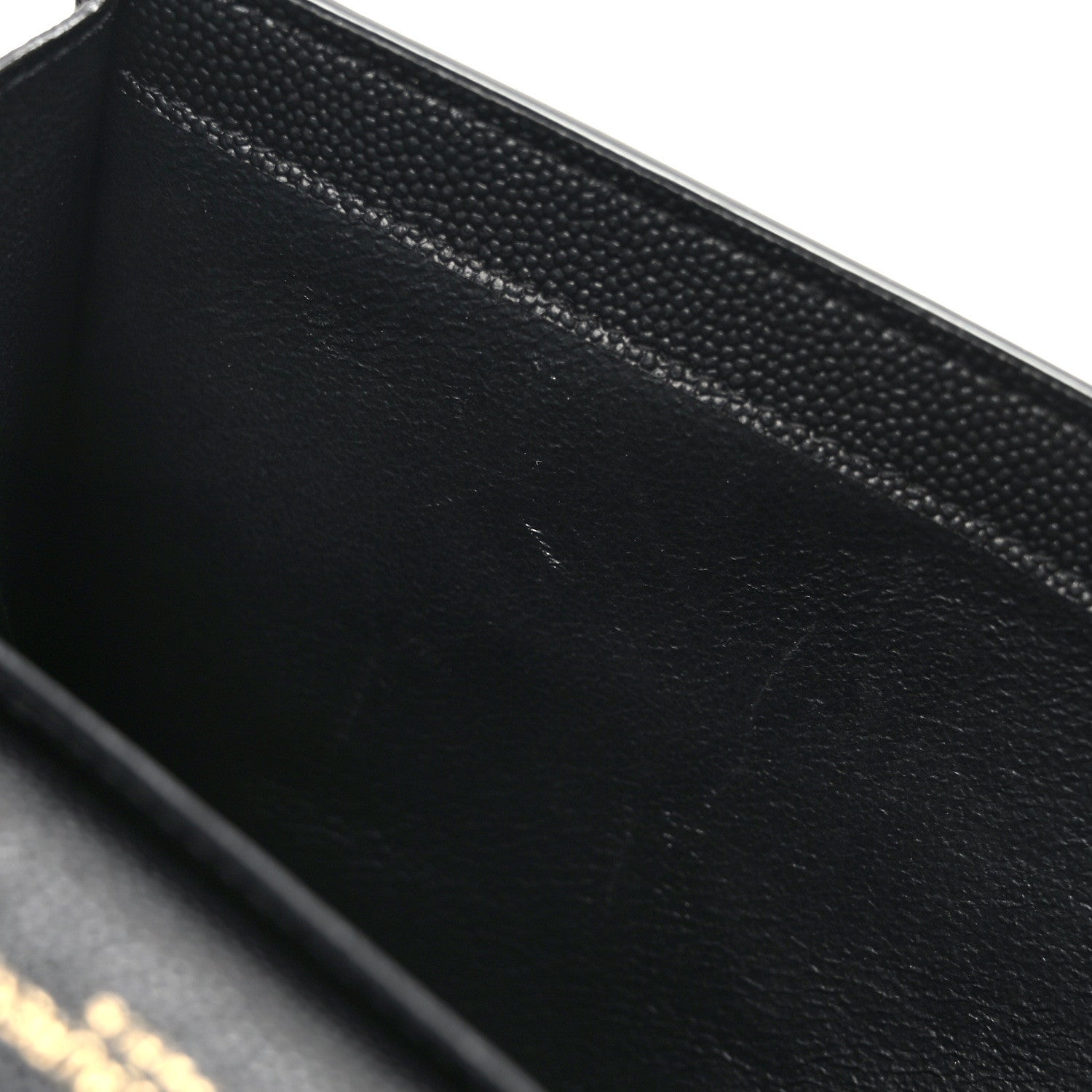 Saint Laurent Grain de Poudre Uptown Chain Wallet Black 11 of 12