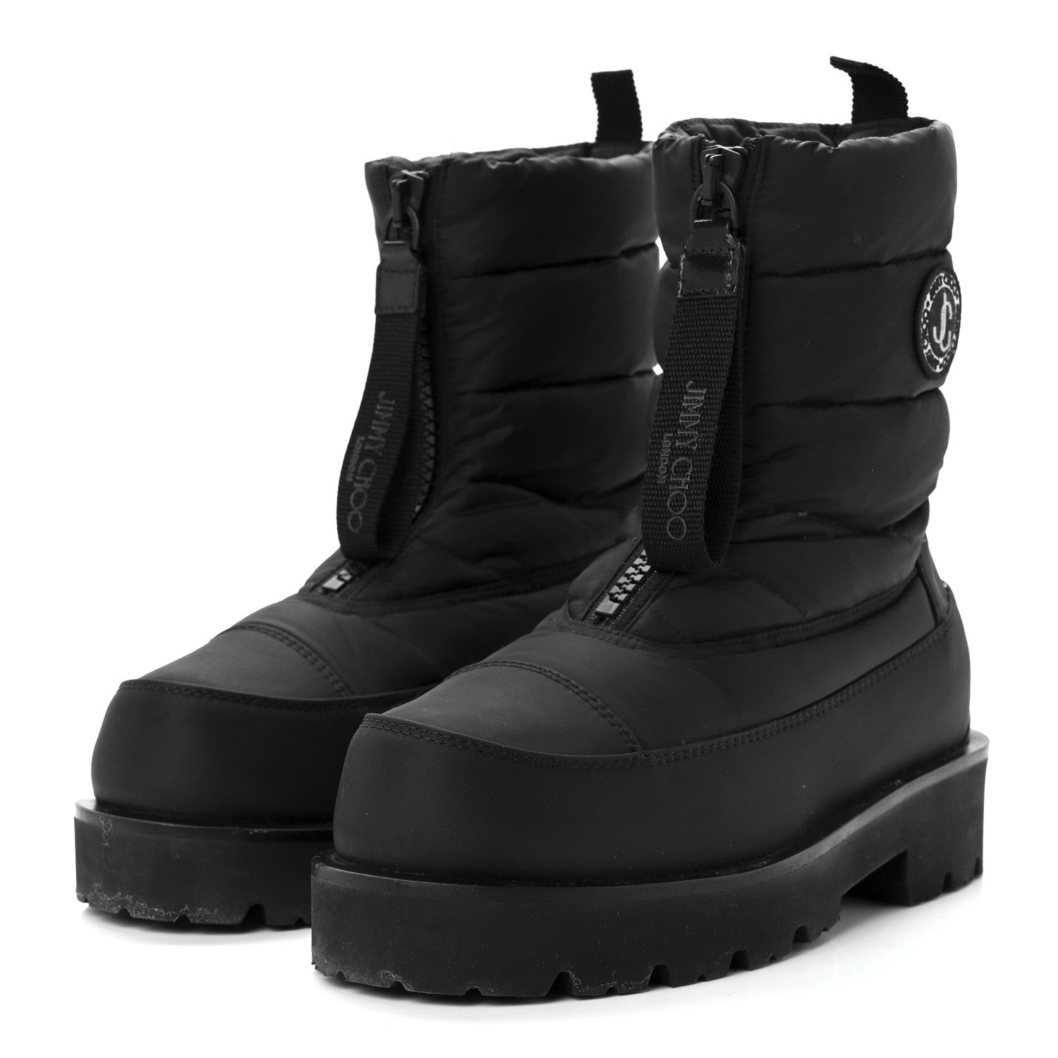 Jimmy Choo Quilted Barley Padded Nylon Kai Snow Boots 37 Black 3 of 7