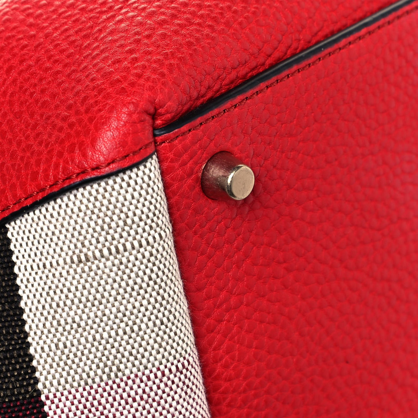 Grainy Calfskin House Check Small Maidstone Red