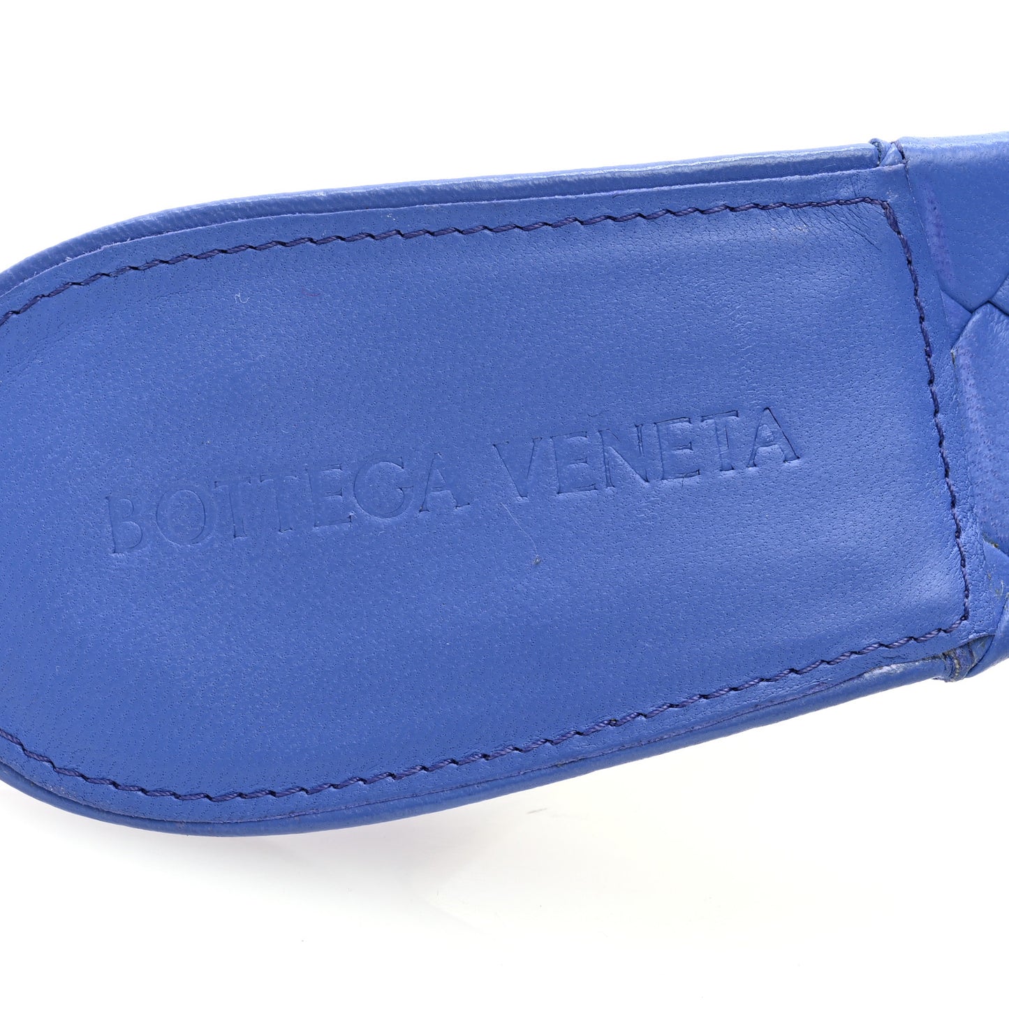 Nappa Maxi Intrecciato Lido Mule Sandals 39 Lagoon Indigo