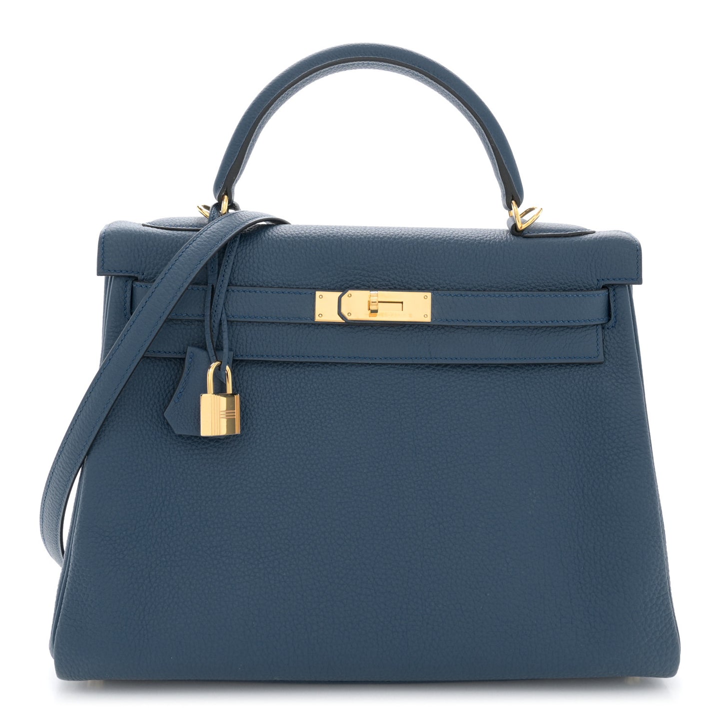 Togo Kelly Retourne 32 Bleu Agate