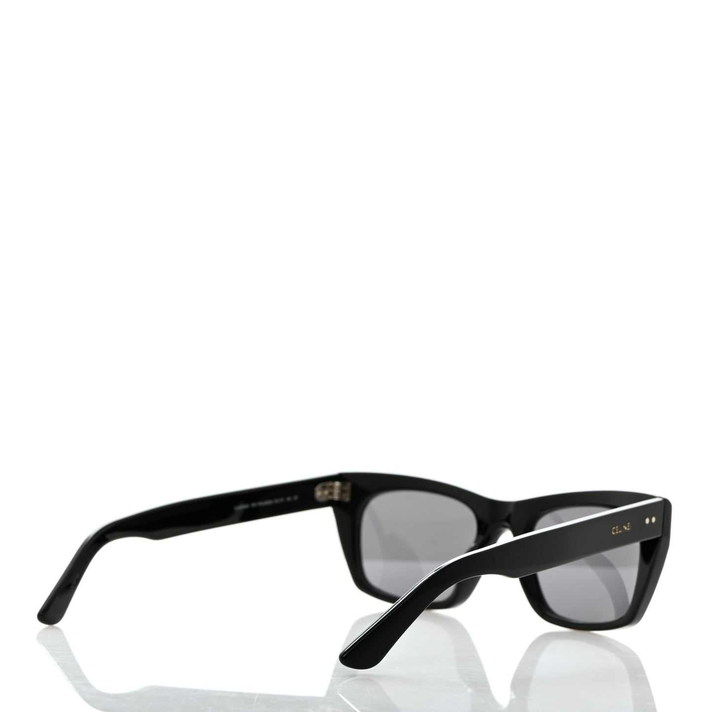 Acetate Polarized Rectangular Sunglasses CL40060I Black