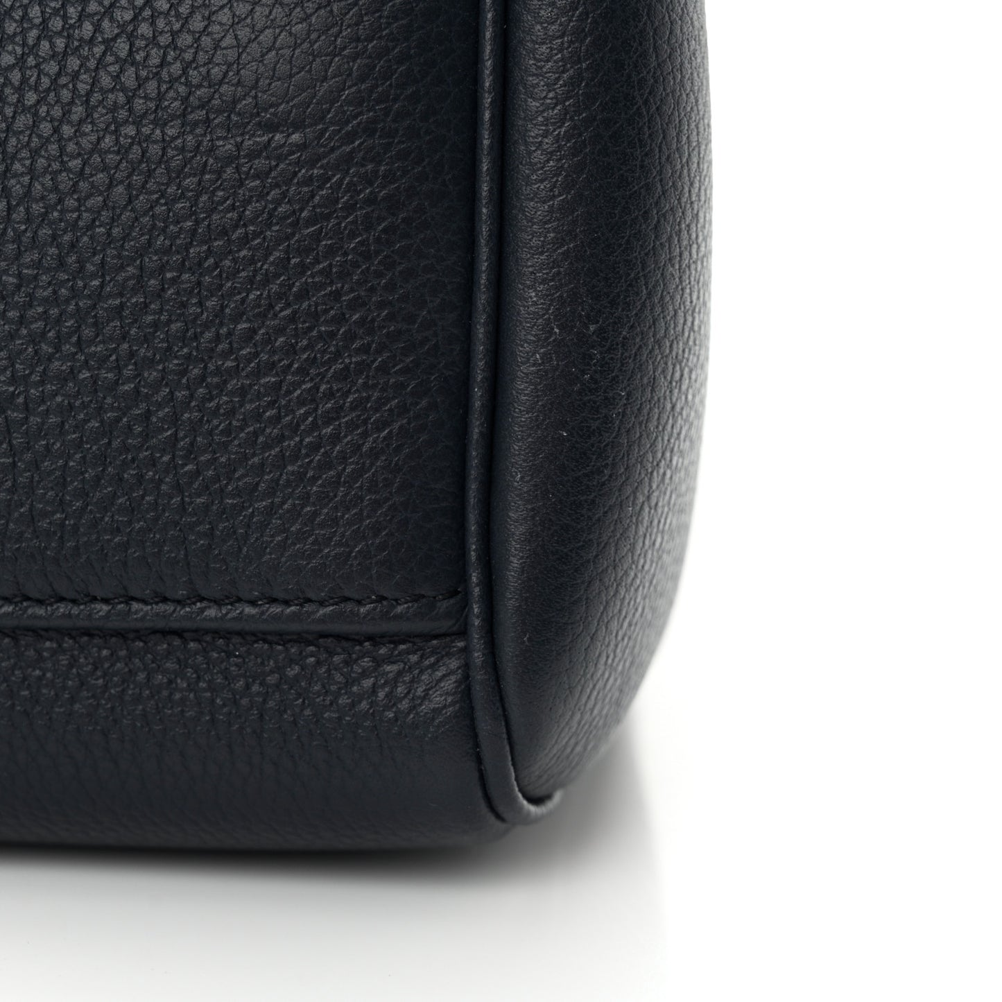 Supple Grained Calfskin Medium Soft 16 Bag Navy Blue