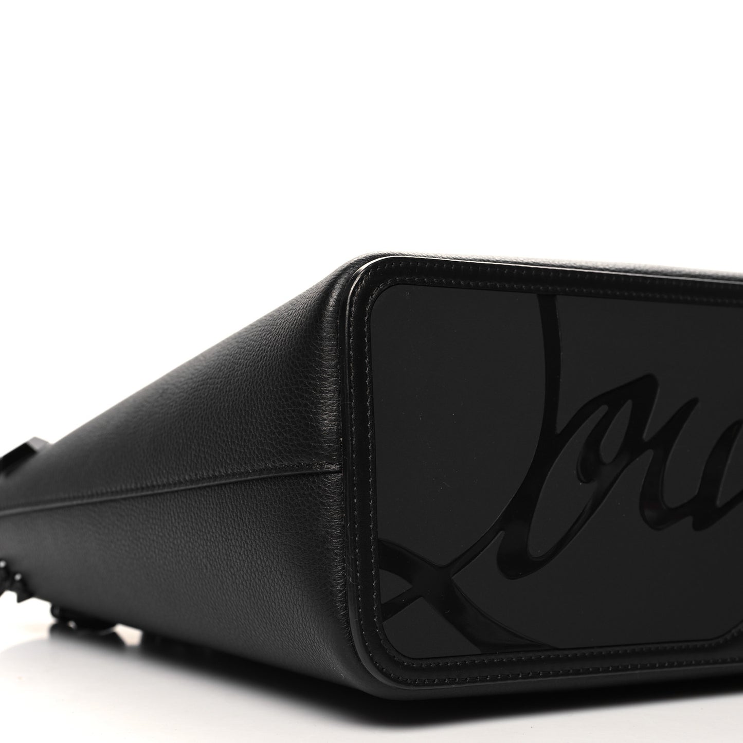 Calfskin Empire Spike Studded East West Cabata Tote Black