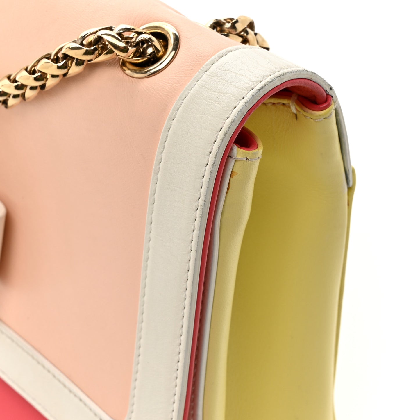 Calfskin Small Sweet Charity Shoulder Bag Multicolor