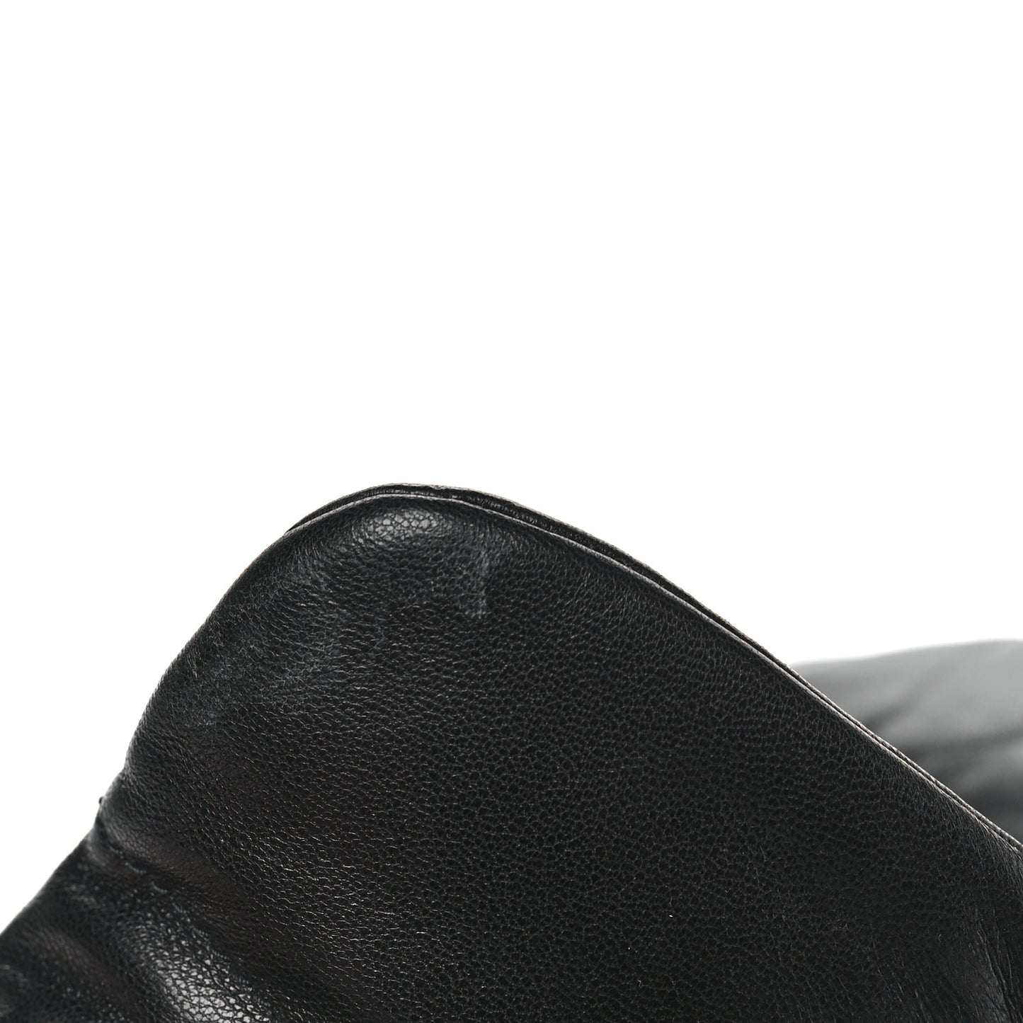 Nappa Soft Padded Logo Embossed Triangle Quilted Small Shoulder Bag Black