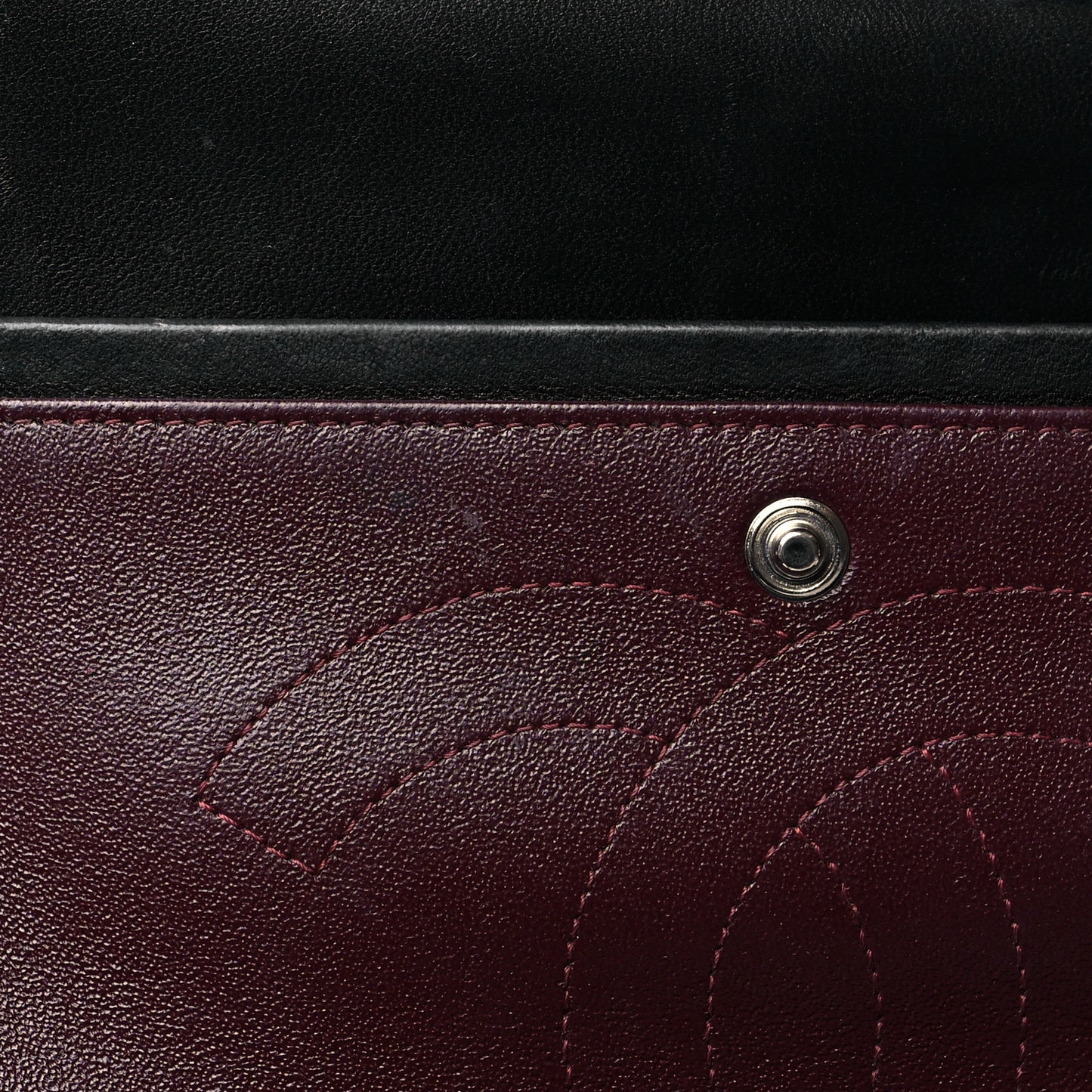 Lambskin Quilted Jumbo Double Flap Black