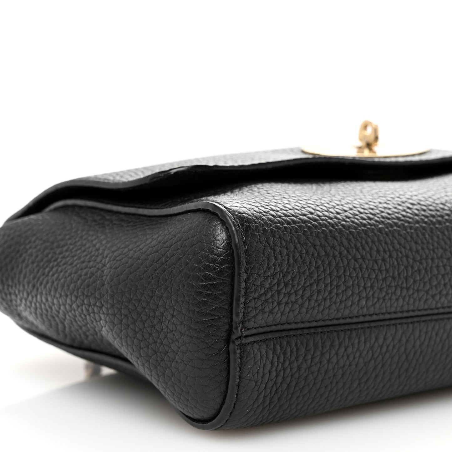 Small Classic Grain Calfskin Medium Lily Black