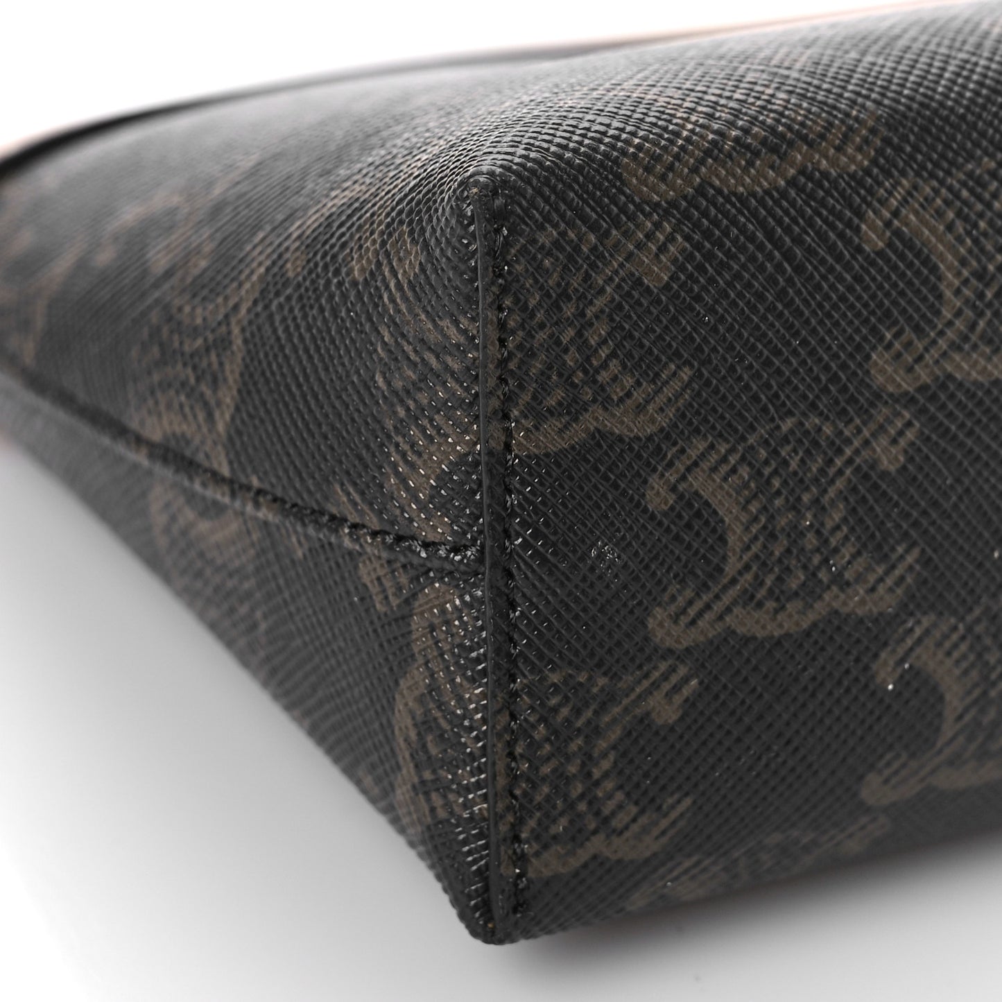 Triomphe Canvas Calfskin Cosmetic Pouch Tan