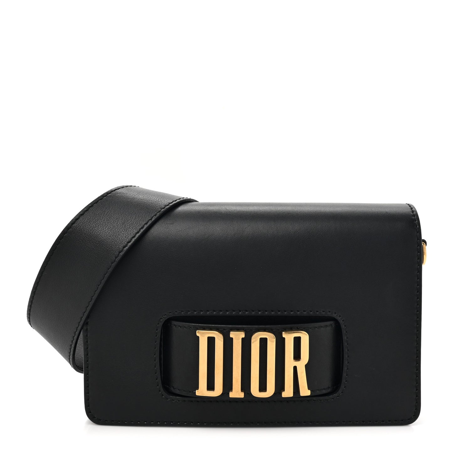 Smooth Calfskin Dio(r)evolution Flap Bag Black