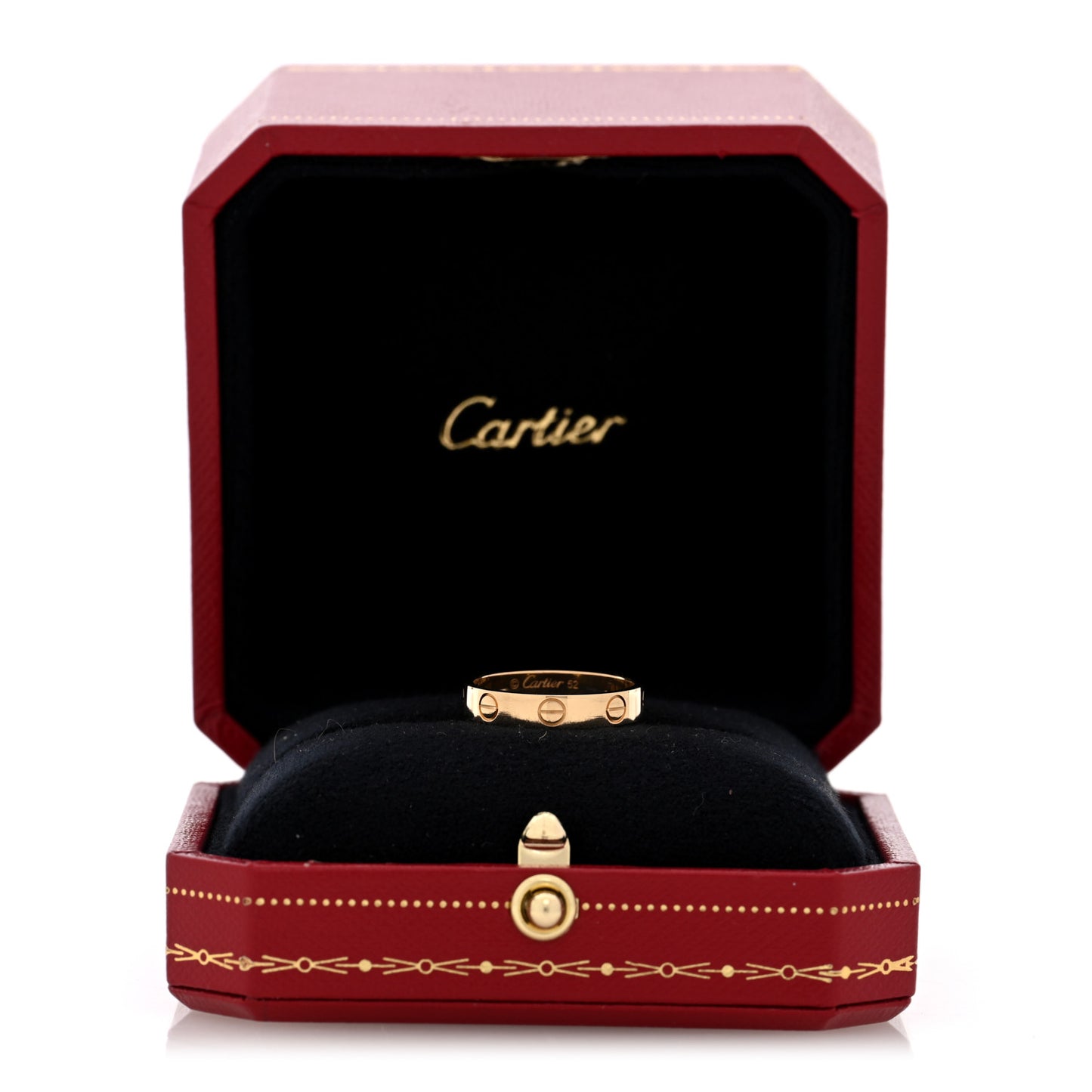 18K Yellow Gold 3.5mm LOVE Wedding Band Ring 52 6