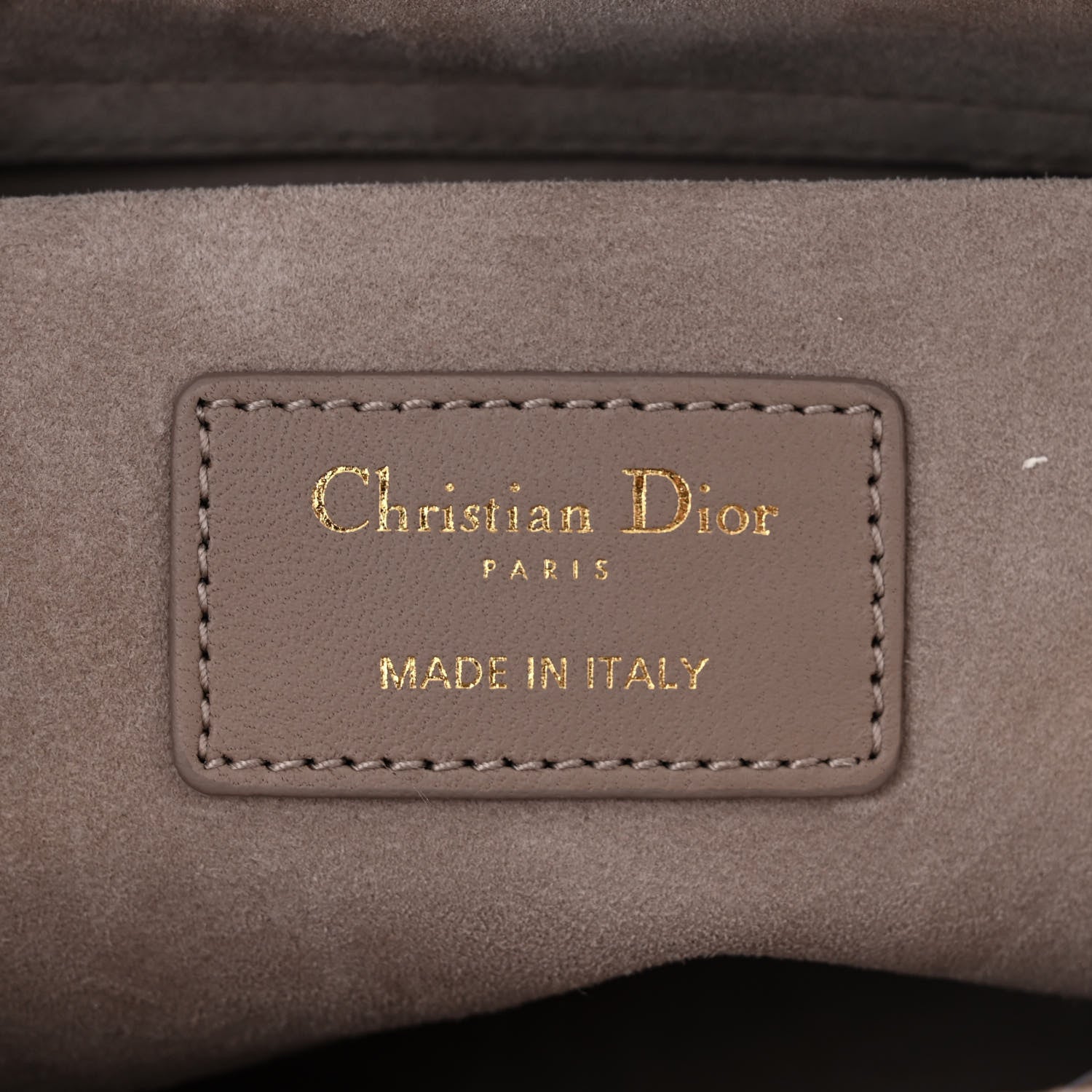 Christian Dior Lambskin Cannage Medium Lady D-Joy Warm Taupe 6 of 9
