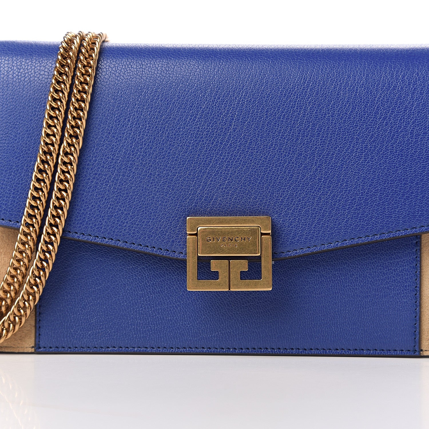 Givenchy Goatskin Suede GV3 Mini Chain Bag Midnight Blue 8 of 8