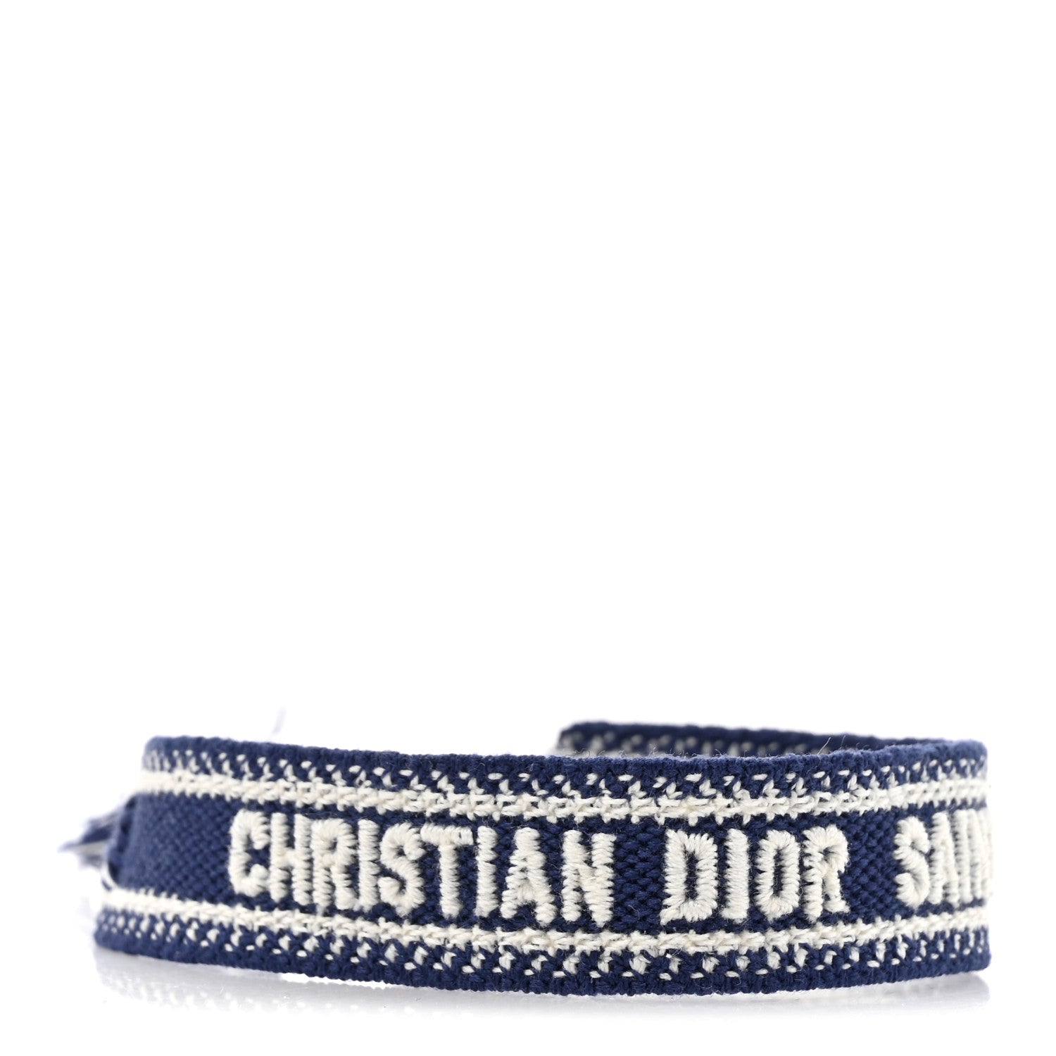 Christian Dior Woven Cotton Saint Barth Friendship Bracelet Navy 1 of 3