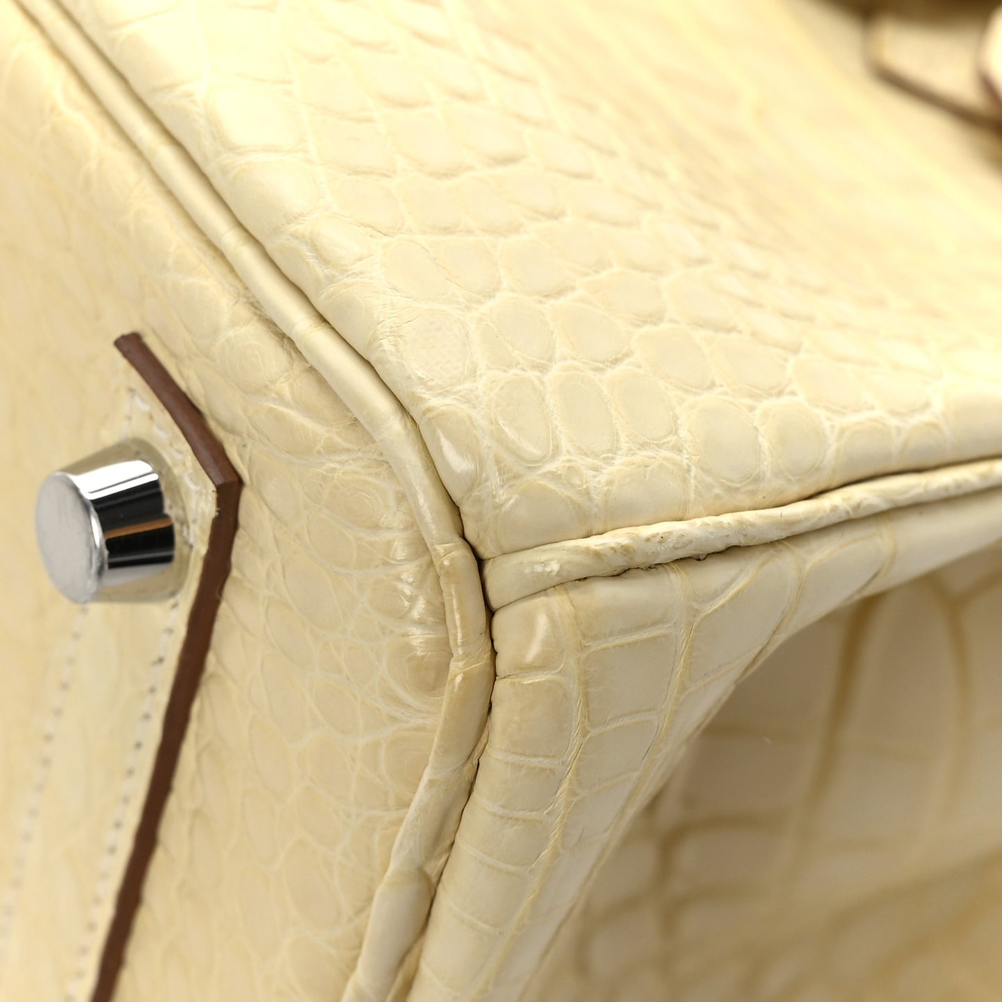 Matte Alligator Birkin 25 Vanille