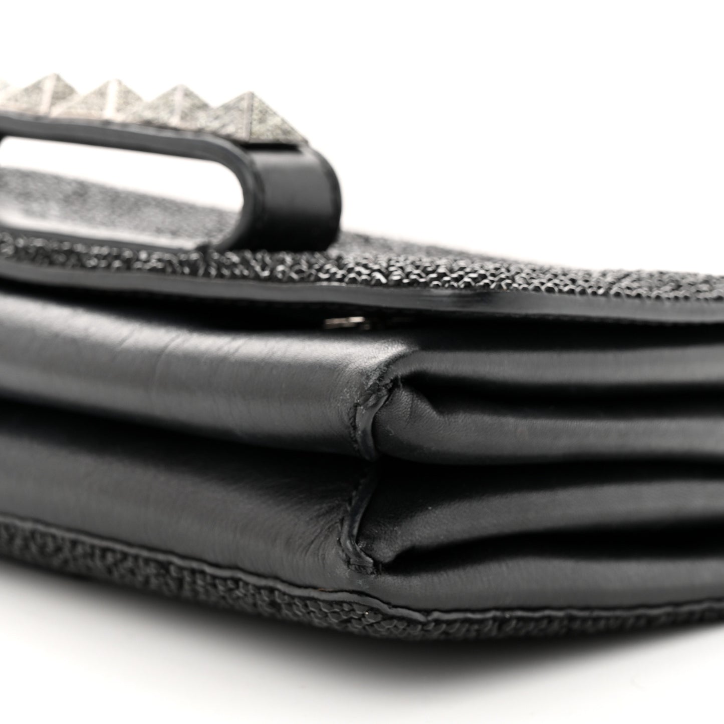 Crystal Encrusted Studs Va Va Voom Shoulder Bag Black