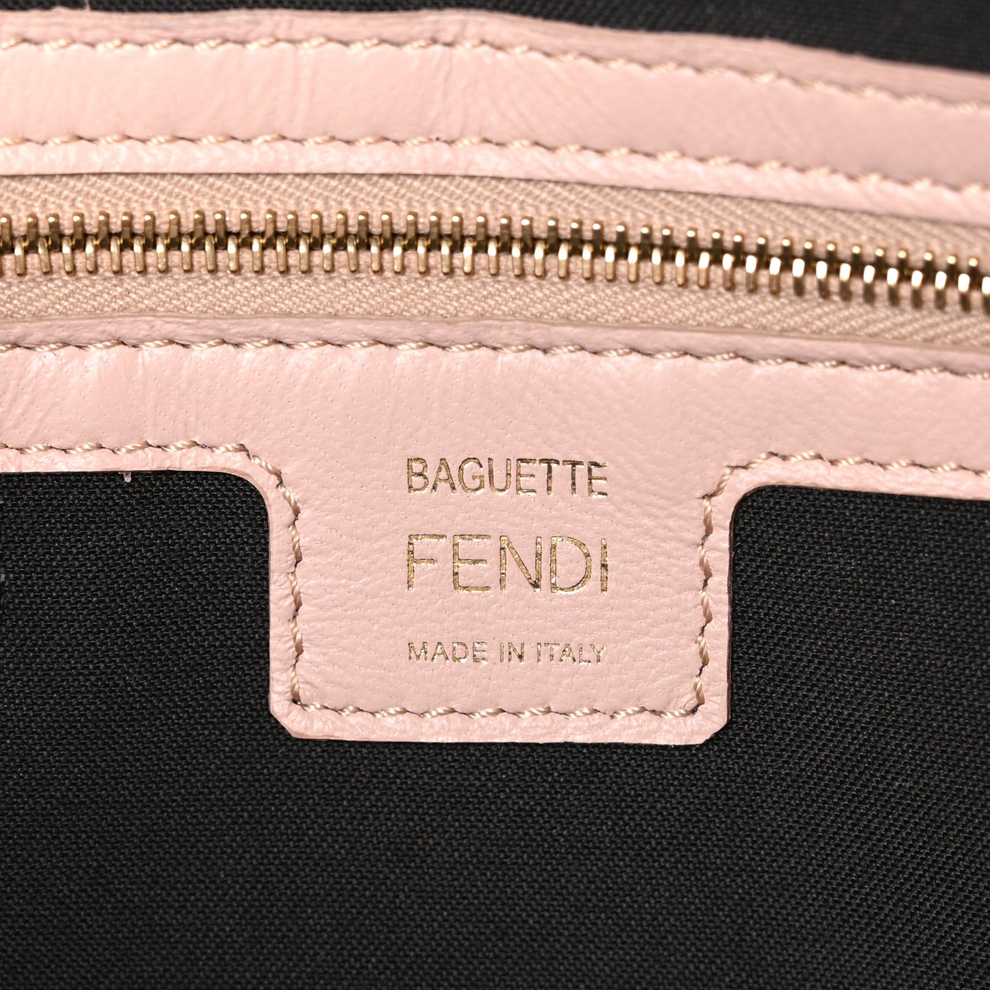 Nappa FF 1974 Embossed Baguette Rosa Bourbon