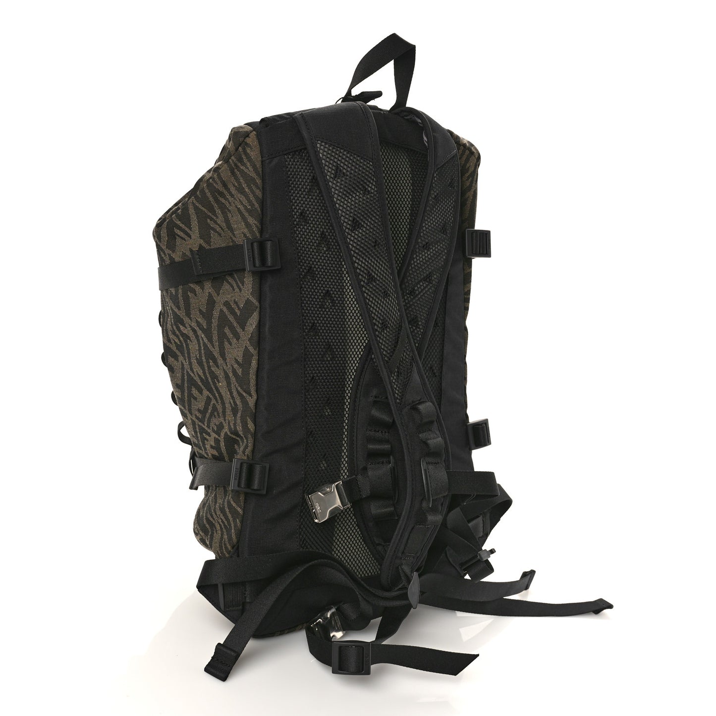 X SARAH COLEMAN Fabric Jacquard FF Vertigo Ferrino Ripstop Backpack Tobacco Moro Black