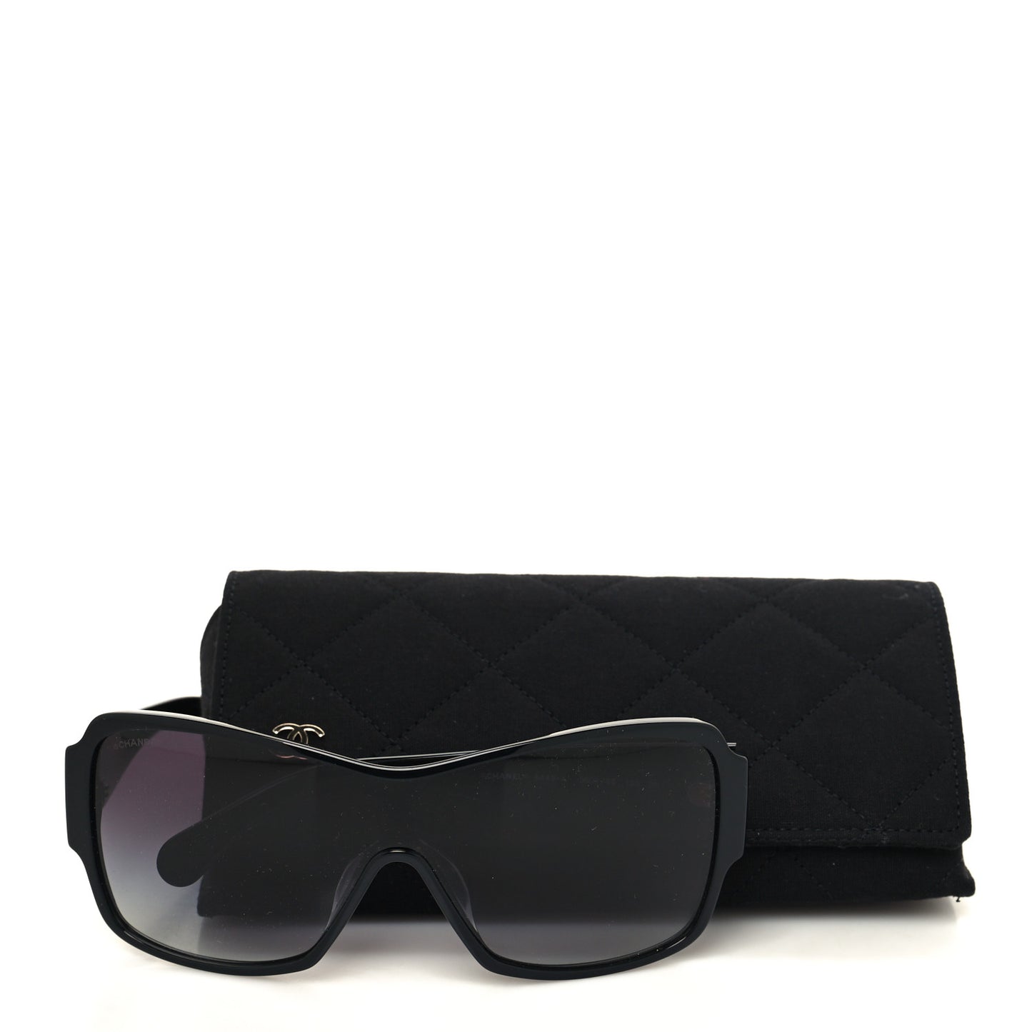 Acetate Shield Sunglasses 5449-A Black