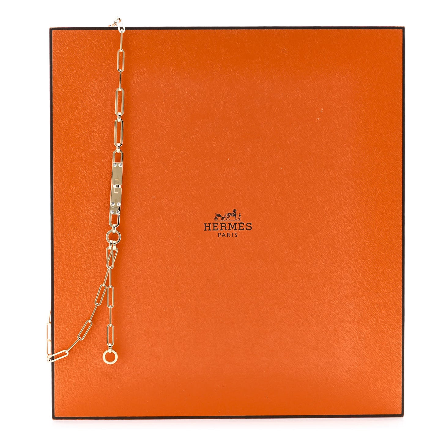 18K Yellow Gold Diamond PM Kelly Chaine Lariat Necklace ST