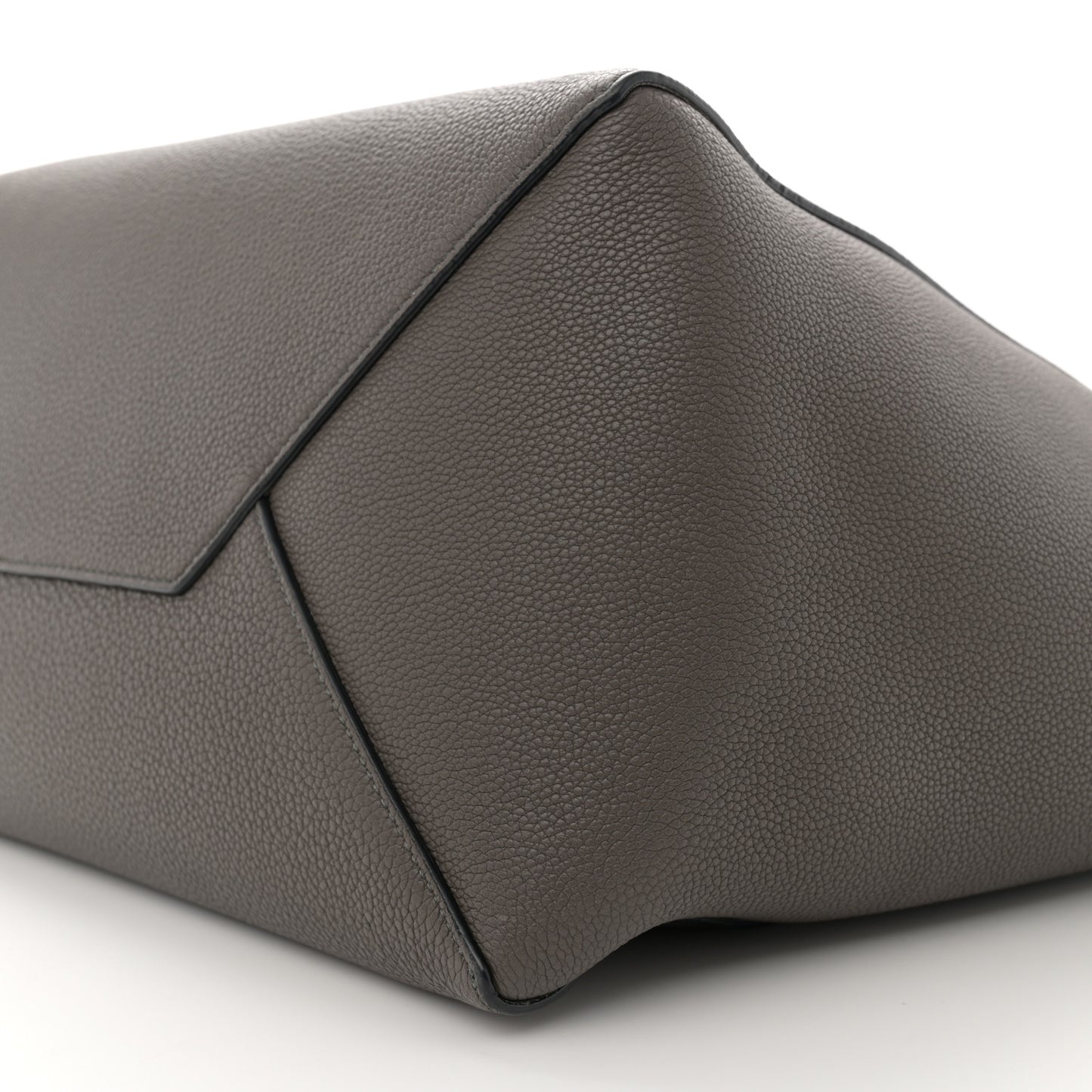Soft Grained Calfskin Small Belt Cabas Phantom Medium Grey