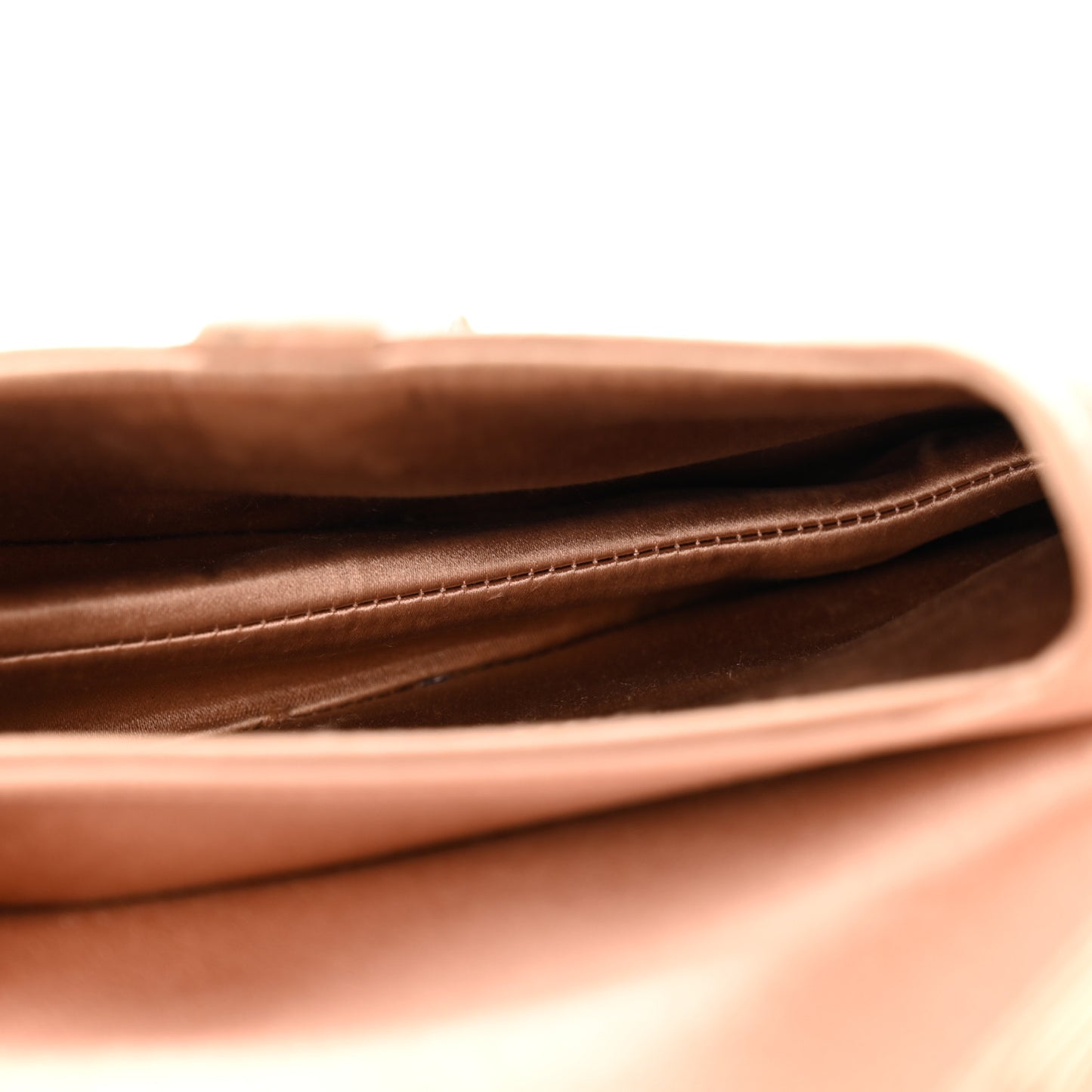 Satin Crystal Mini Saddle Bag Powder Beige
