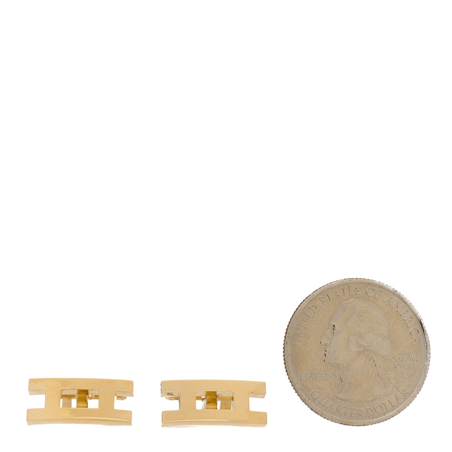 18K Yellow Gold H Cufflinks
