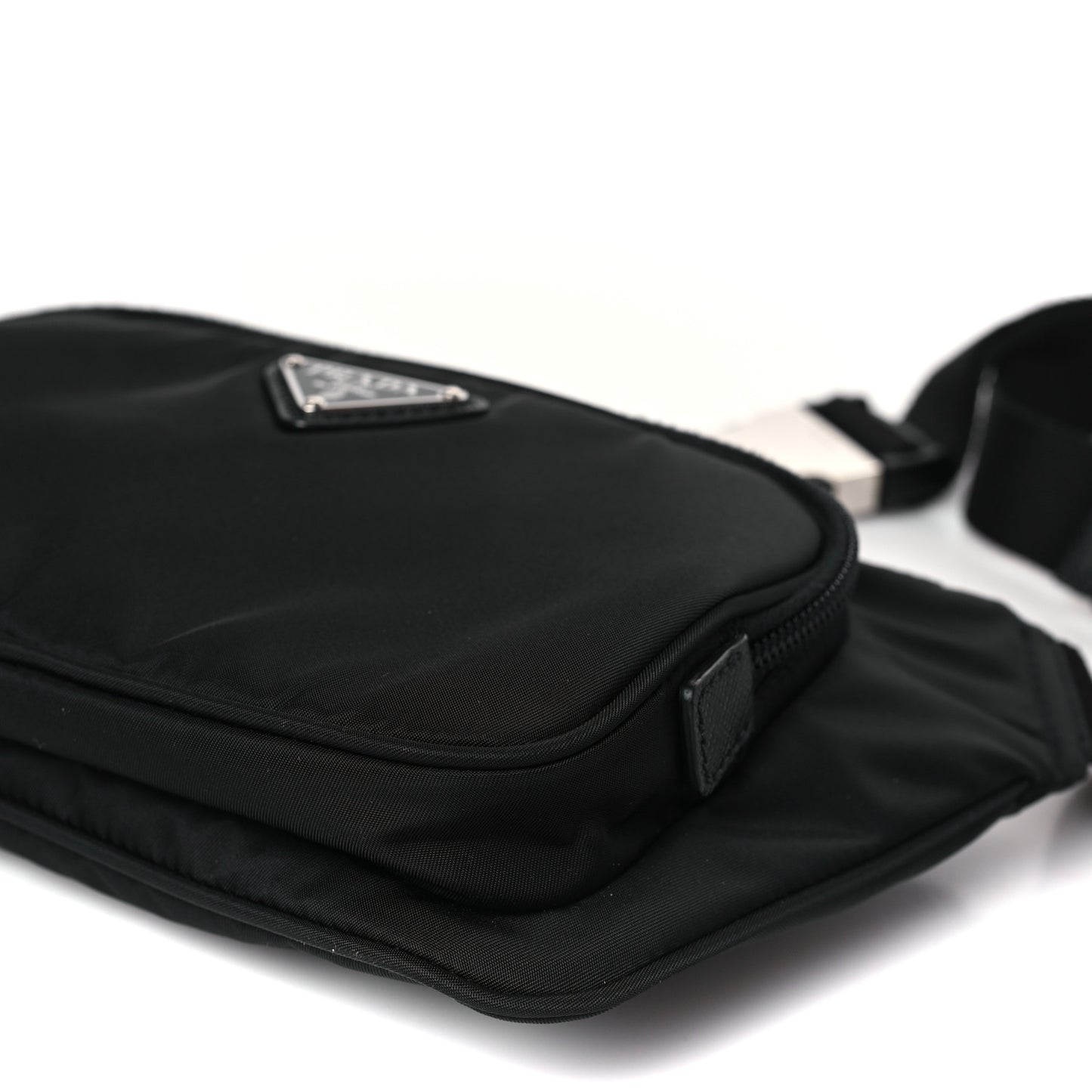 Re-Nylon Saffiano Belt Bag Black