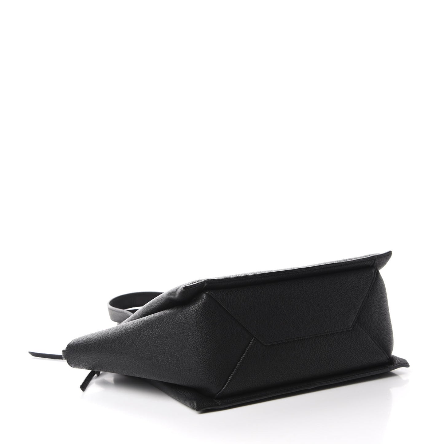 Baby Grained Calfskin Small Tri-Fold Bag Black