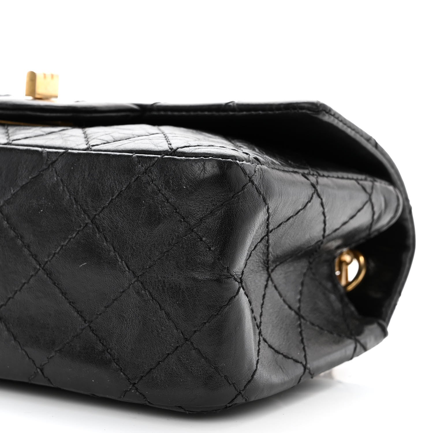 Chanel Aged Calfskin Quilted 2.55 Reissue Mini Flap Black 10 of 12