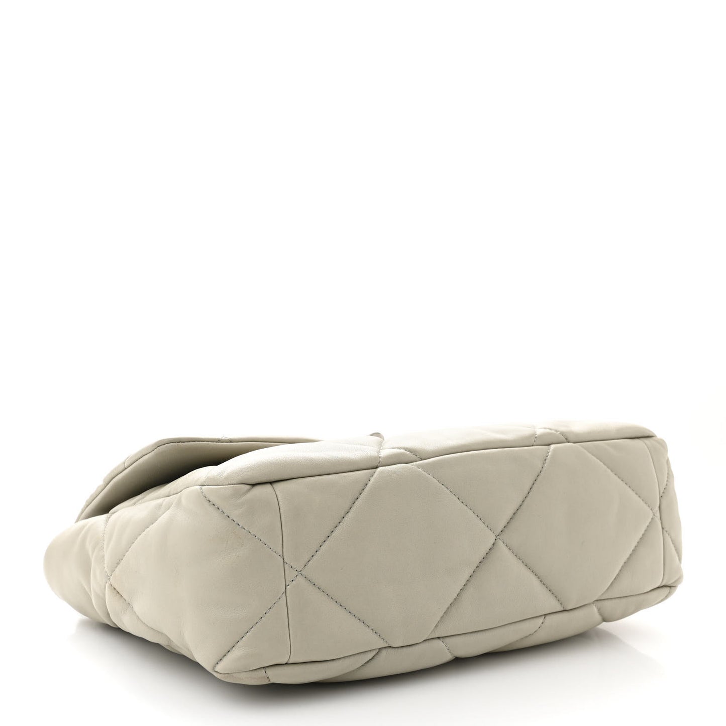 Lambskin Quilted Large Chanel 19 Flap Grey