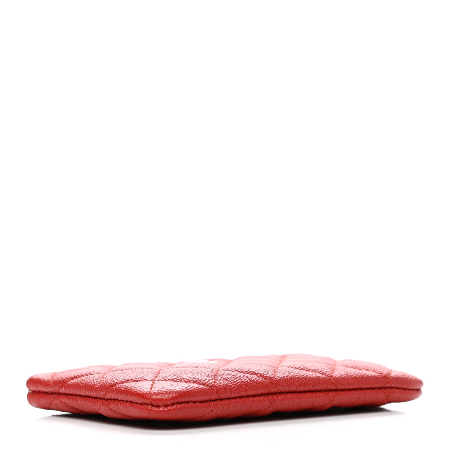Caviar Quilted Small Cosmetic Case Red
