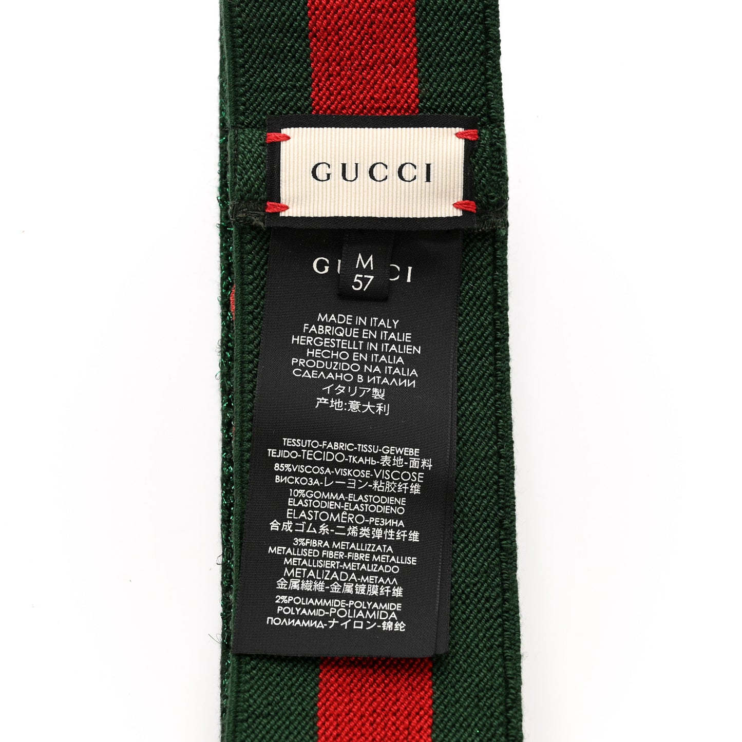 Sequin Guccification Headband M 57 Red Green