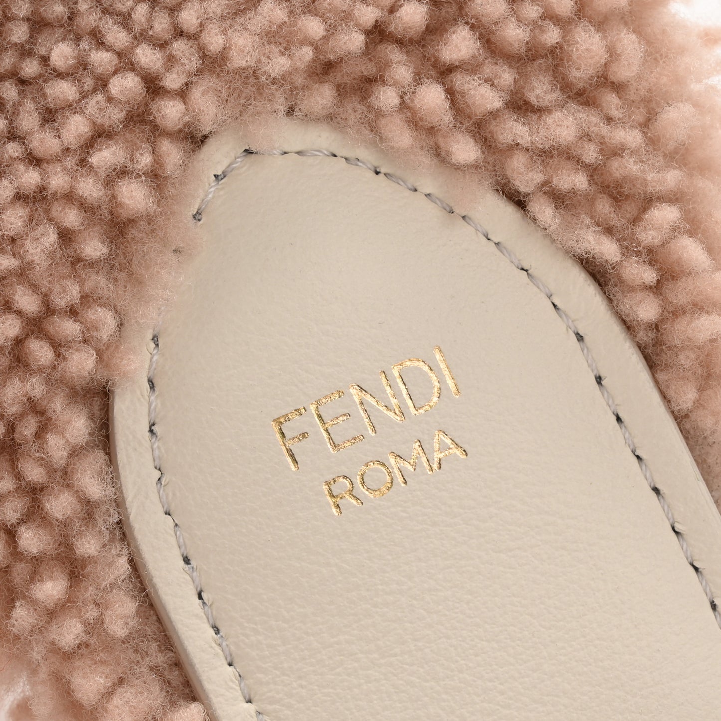 Shearling Vitello Grace Nastro Logo Strap You Plaster Ice