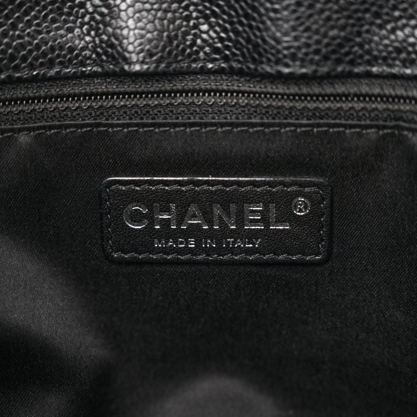 Caviar Quilted Grand Shopping Tote GST Black