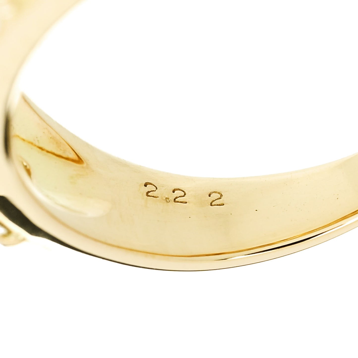 18K Yellow Gold Diamond 2.22ctw Three Row Dome Band Ring 50 5.5