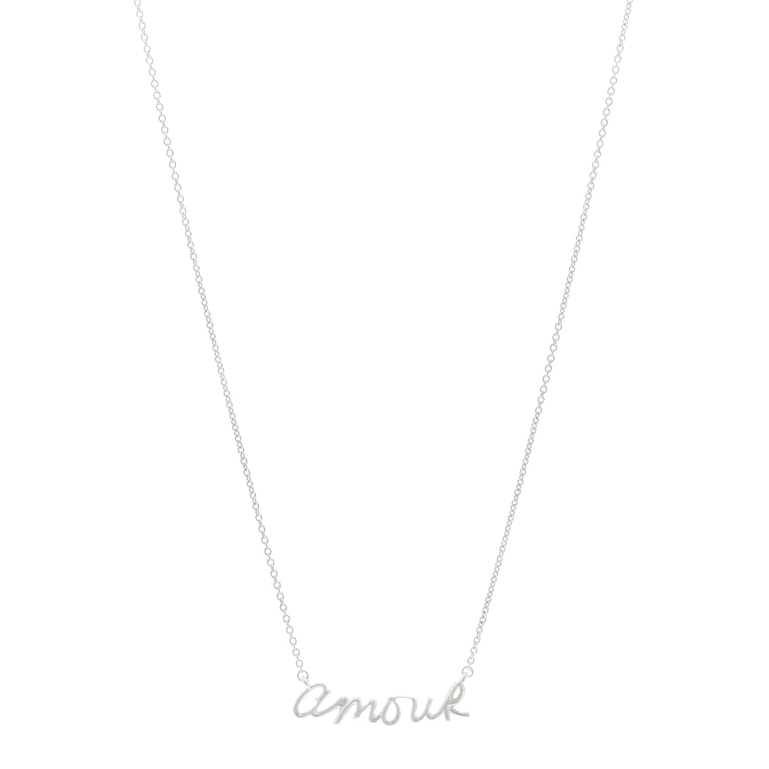 Tiffany Sterling Silver Paloma Picasso Amour Pendant Necklace 1 of 4