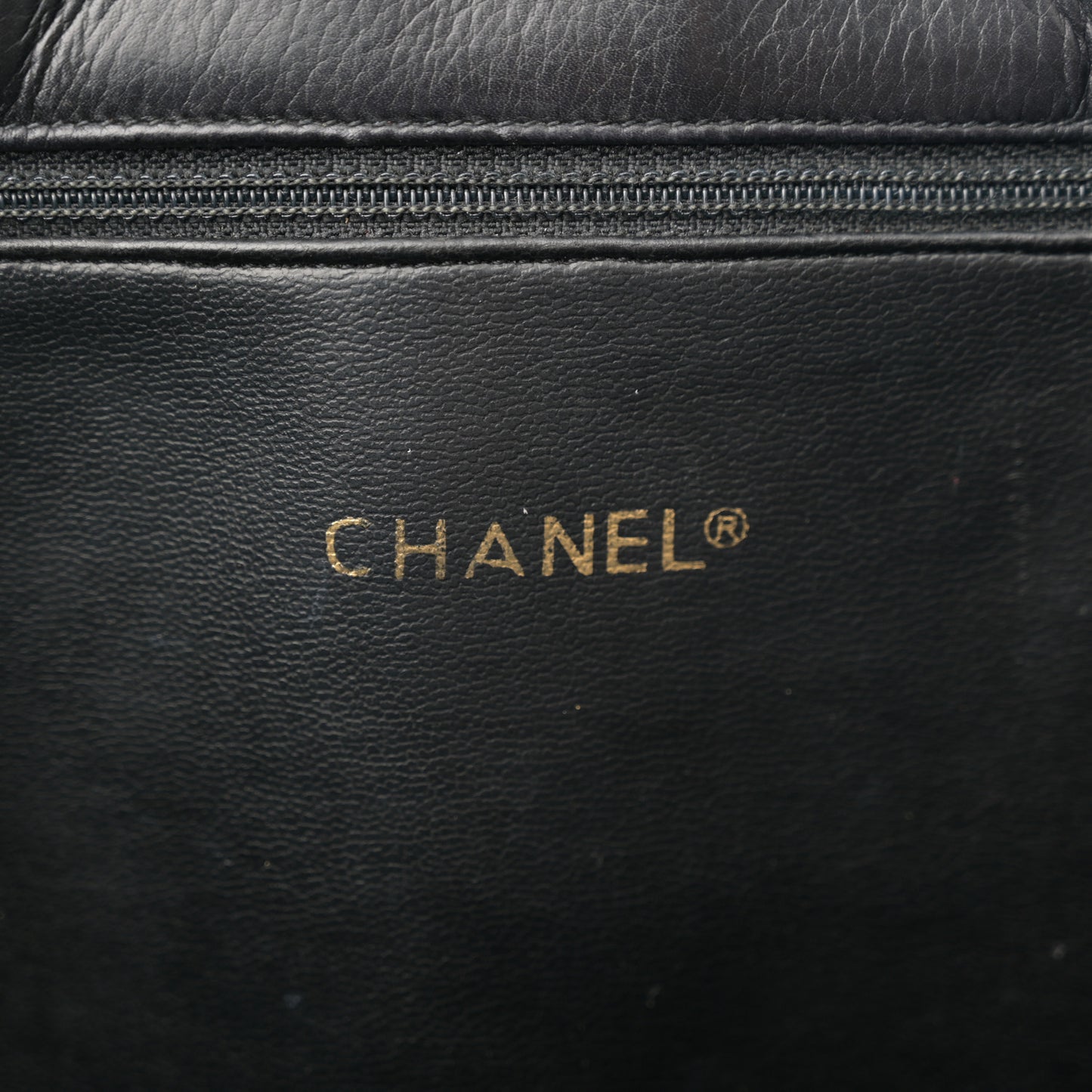 Lambskin Quilted Shopping Tote Black