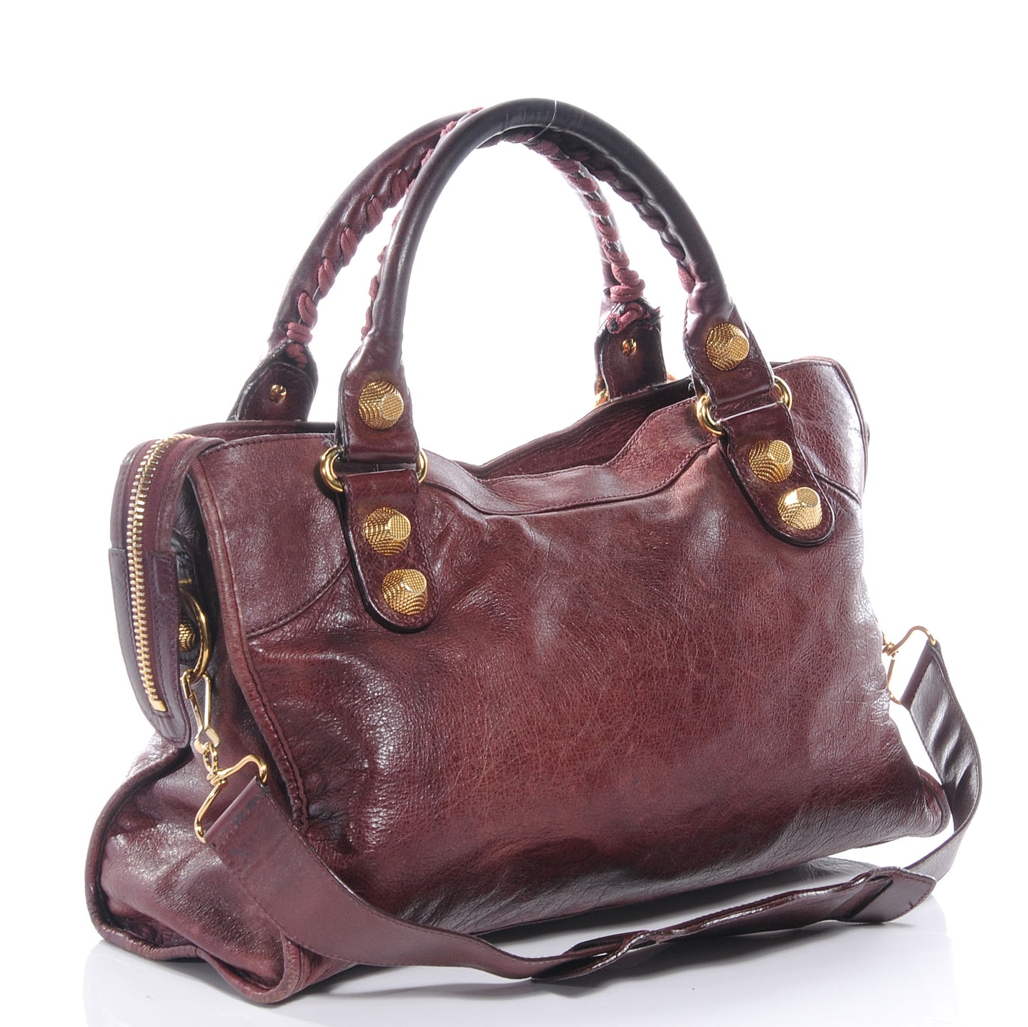 Agneau Giant 21 Gold Hardware City Black Cherry