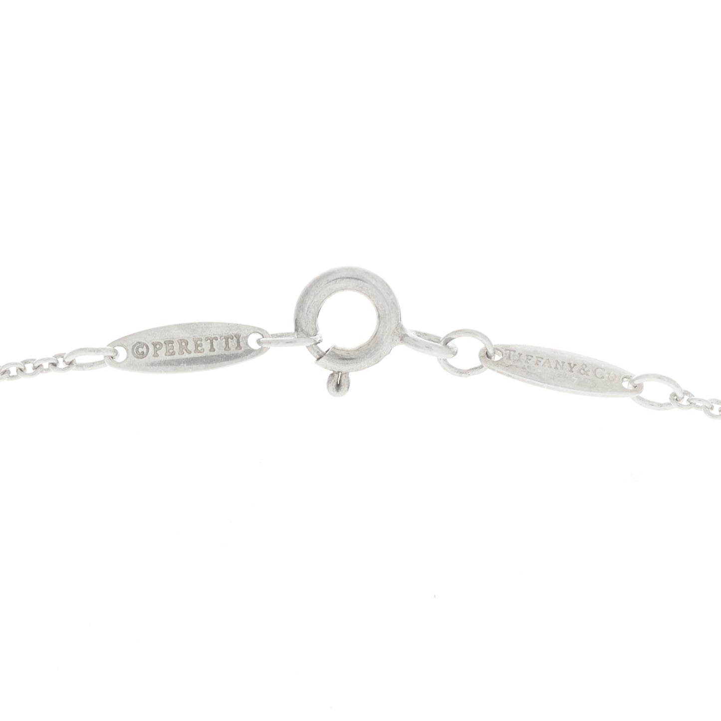 Sterling Silver Diamond .03ct Elsa Peretti Diamonds by the Yard Pendant Necklace