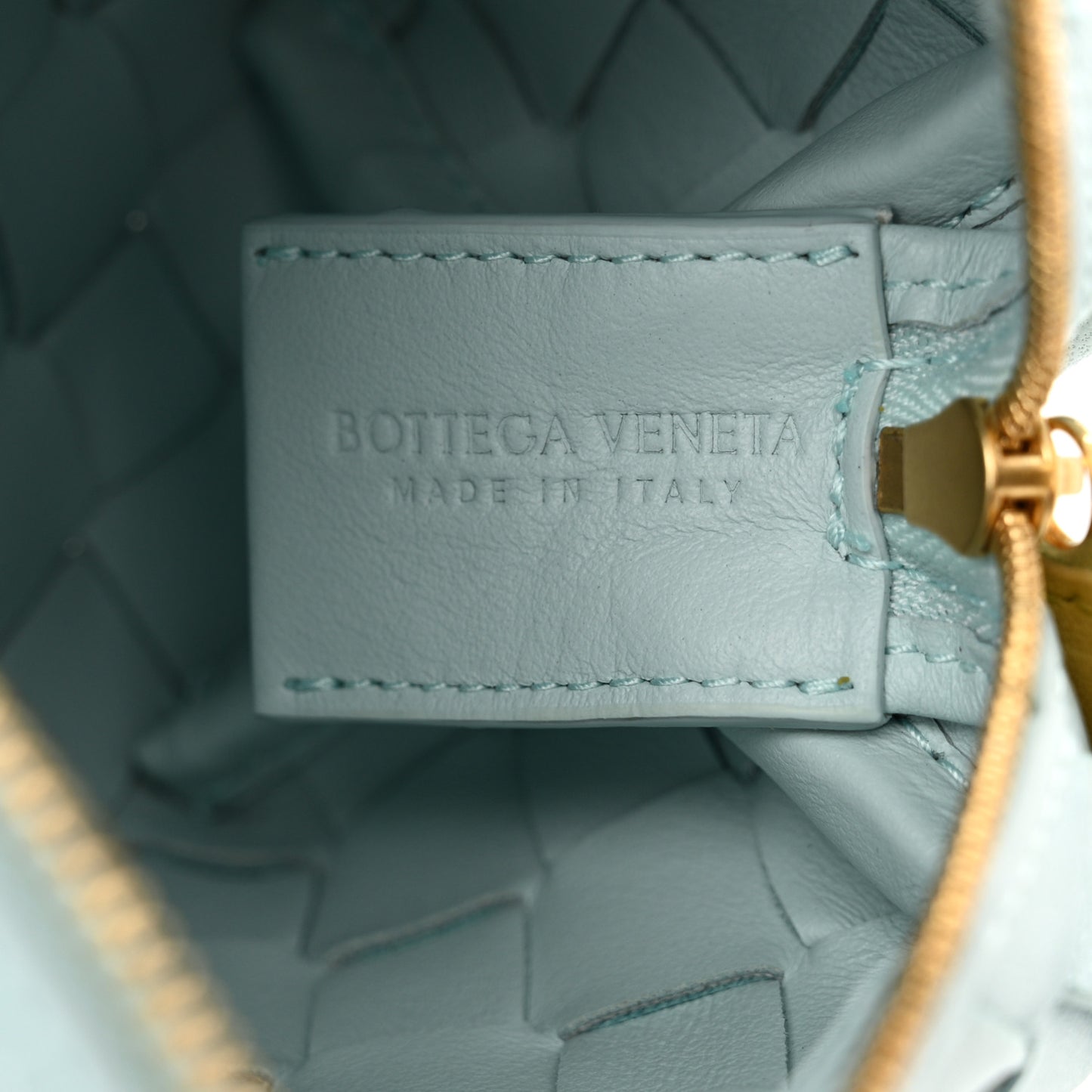 Nappa Intrecciato Candy Loop Camera Bag Light Blue