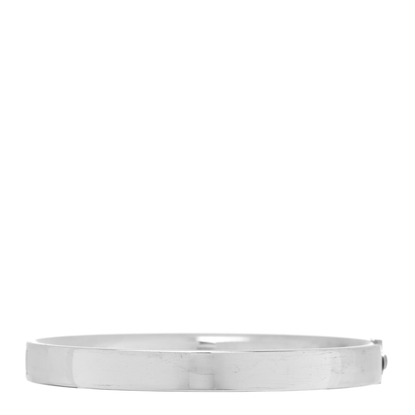 18K White Gold Diamond Metro Five-Row Hinged Bangle Bracelet