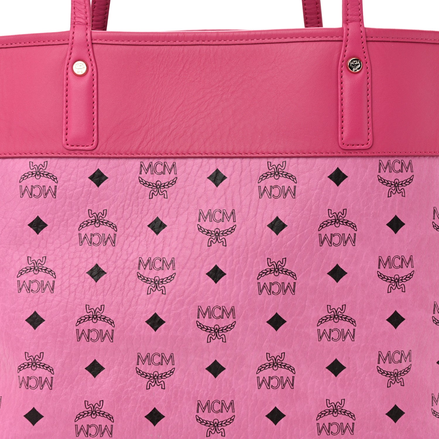 MCM Visetos Aren Tote Pink 7 of 9